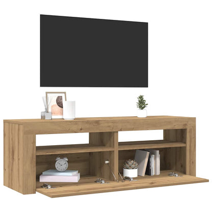 Mobile Porta TV con LED Artigianale 120x35x40 cm Multistrato - homemem39