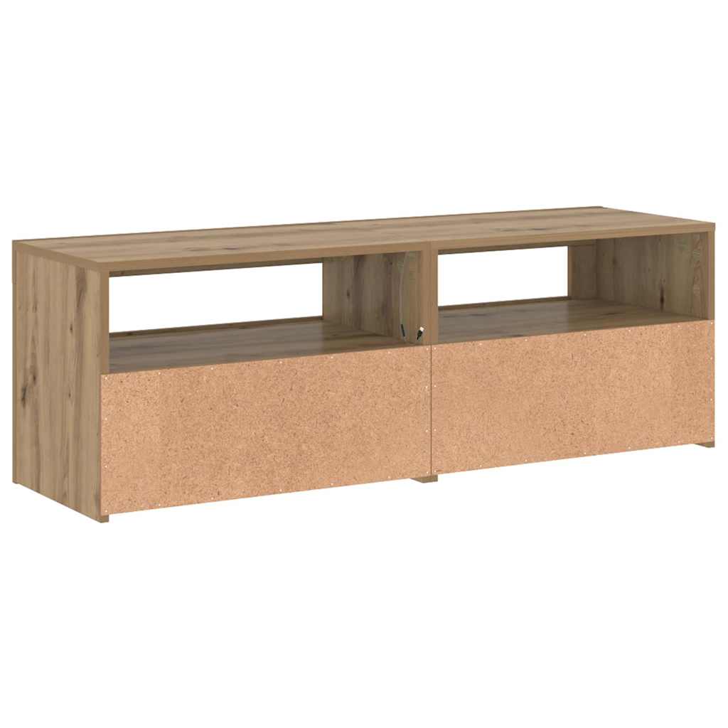 Mobile Porta TV con LED Artigianale 120x35x40 cm Multistrato - homemem39