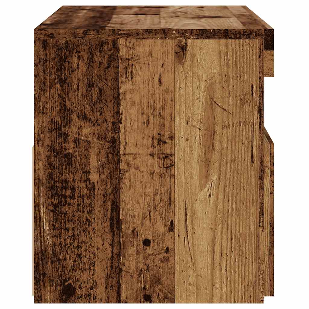 Mobile Porta TV con LED Legno Antico 75x35x40 cm Multistrato - homemem39