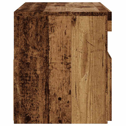 Mobile Porta TV con LED Legno Antico 75x35x40 cm Multistrato - homemem39