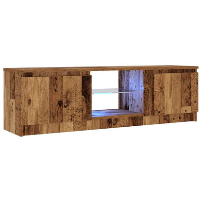 Mobile Porta TV con LED Legno Antico 120x30x36 cm Multistrato | homemem39