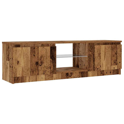 Mobile Porta TV con LED Legno Antico 120x30x36 cm Multistrato