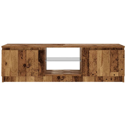 Mobile Porta TV con LED Legno Antico 120x30x36 cm Multistrato