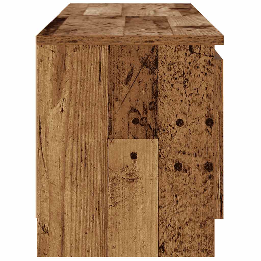 Mobile Porta TV con LED Legno Antico 120x30x36 cm Multistrato | homemem39
