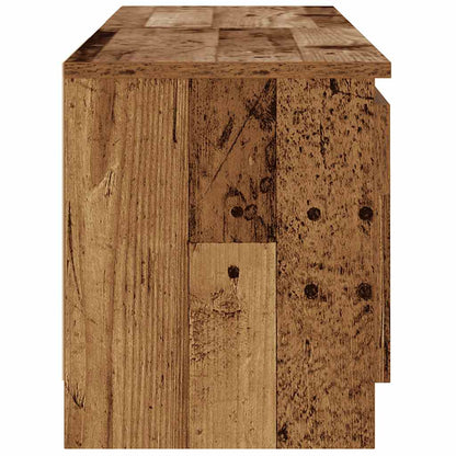 Mobile Porta TV con LED Legno Antico 120x30x36 cm Multistrato