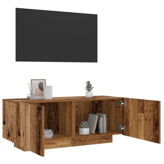 Mobile Porta TV Legno Vecchio 100x35x40 cm in Legno Multistrato - homemem39