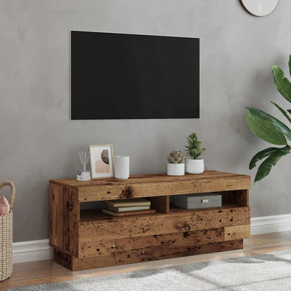 Mobile Porta TV con LED Legno Antico 100x35x40 cm Truciolato - homemem39
