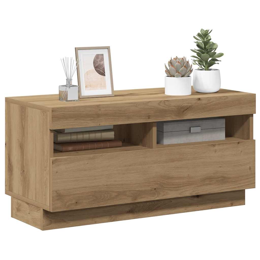 Mobile TV con Luci LED Artigianale 80x35x40cm Legno Multistrato - homemem39