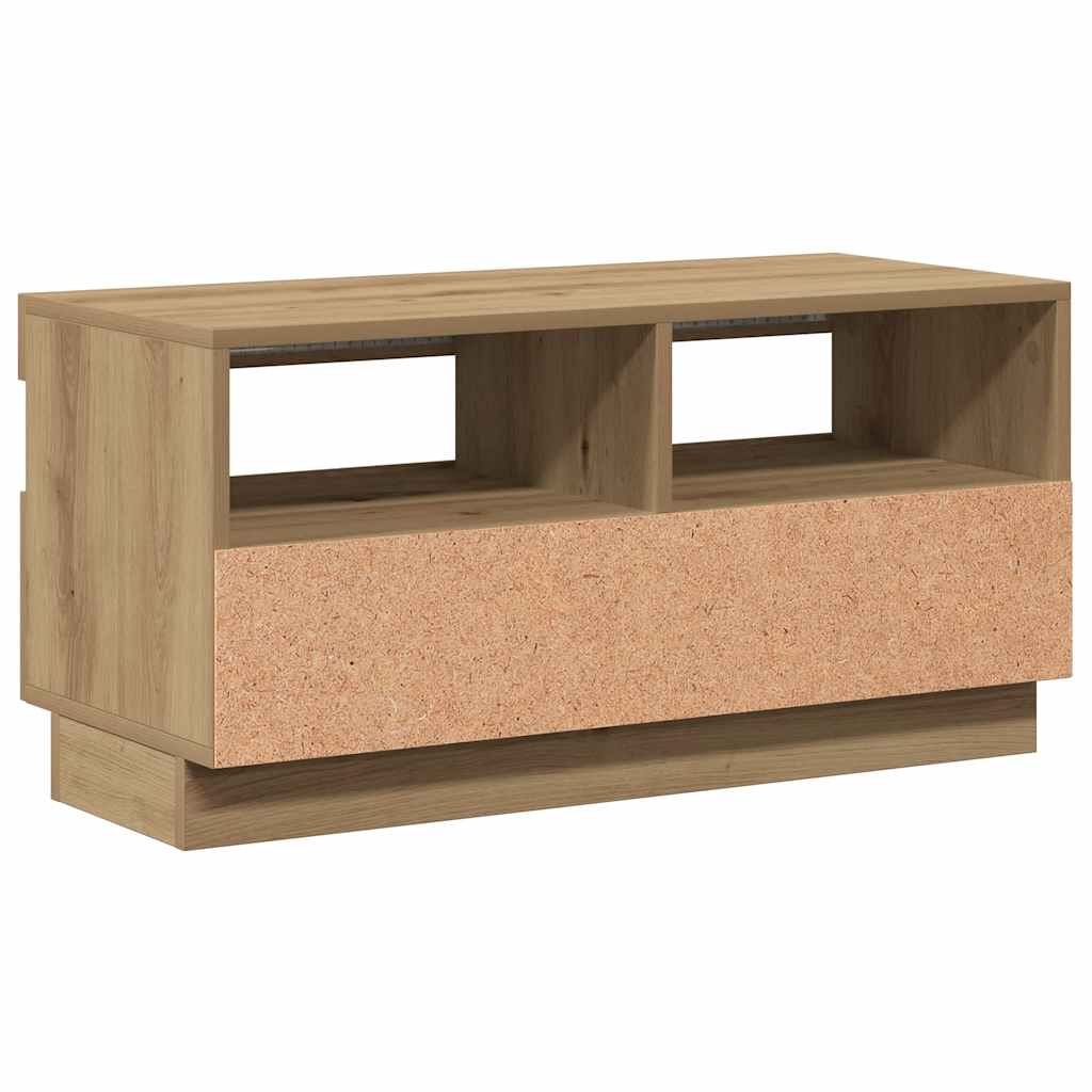 Mobile TV con Luci LED Artigianale 80x35x40cm Legno Multistrato - homemem39