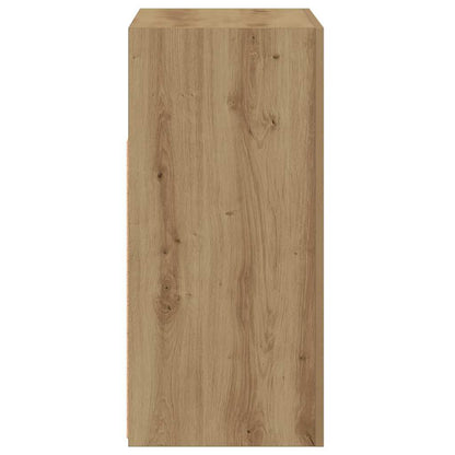 Credenza con Luci LED Artigianale 80x35x75 cm in Truciolato - homemem39