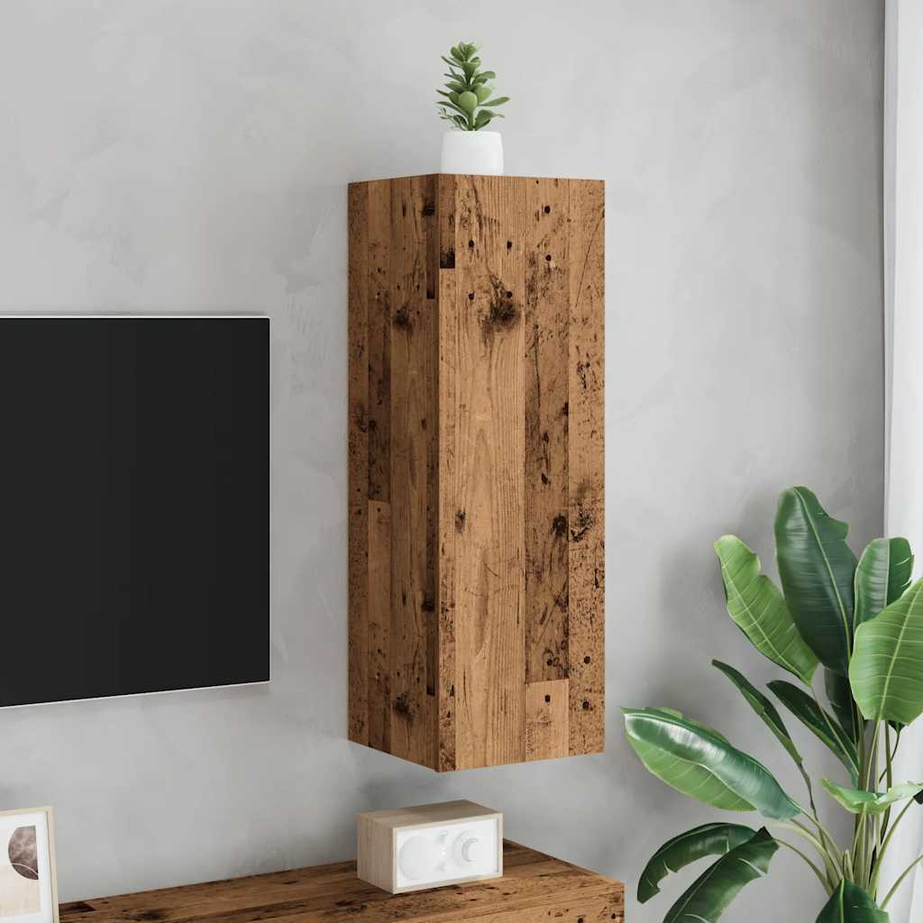 Mobile TV Legno Antico 30,5x30x90 cm in Legno Multistrato - homemem39
