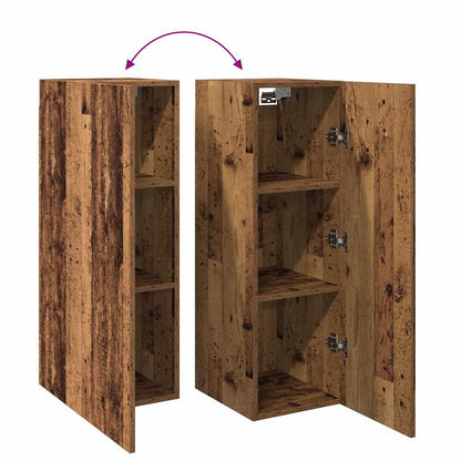 Mobili TV 2 pz Legno Antico 30,5x30x90 cm in Legno Multistrato | homemem39