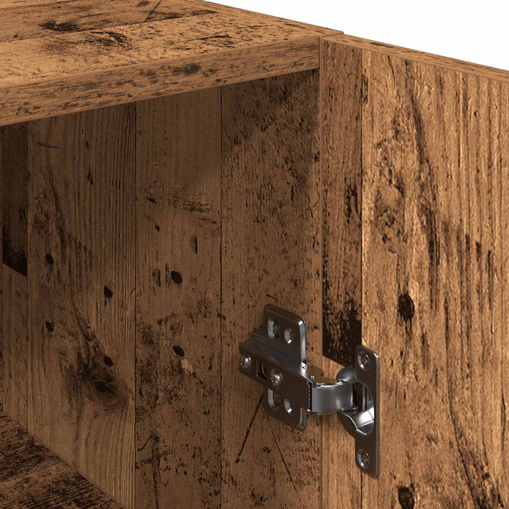 Mobili TV 2 pz Legno Antico 30,5x30x90 cm in Legno Multistrato | homemem39