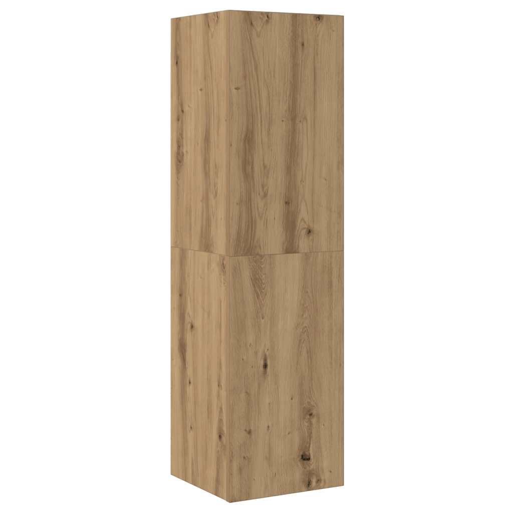 Mobile TV Rovere Artigianale 30,5x30x110cm in Legno Multistrato | homemem39