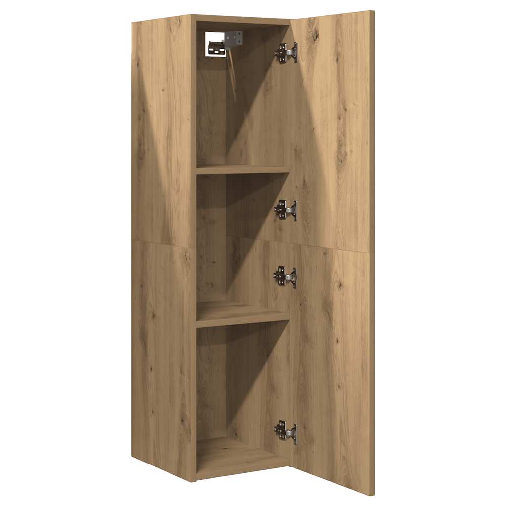 Mobile TV Rovere Artigianale 30,5x30x110cm in Legno Multistrato | homemem39