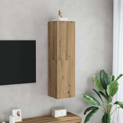 Mobile TV Rovere Artigianale 30,5x30x110cm in Legno Multistrato | homemem39