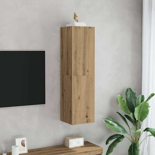 Mobile TV Rovere Artigianale 30,5x30x110cm in Legno Multistrato | homemem39