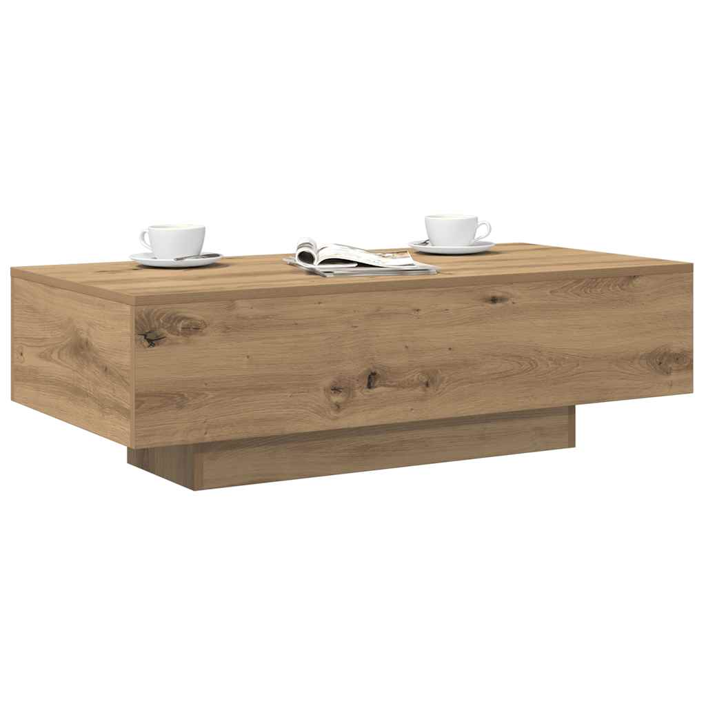 Tavolino Salotto Rovere Artigianale 100x49,5x31cm Multistrato | homemem39