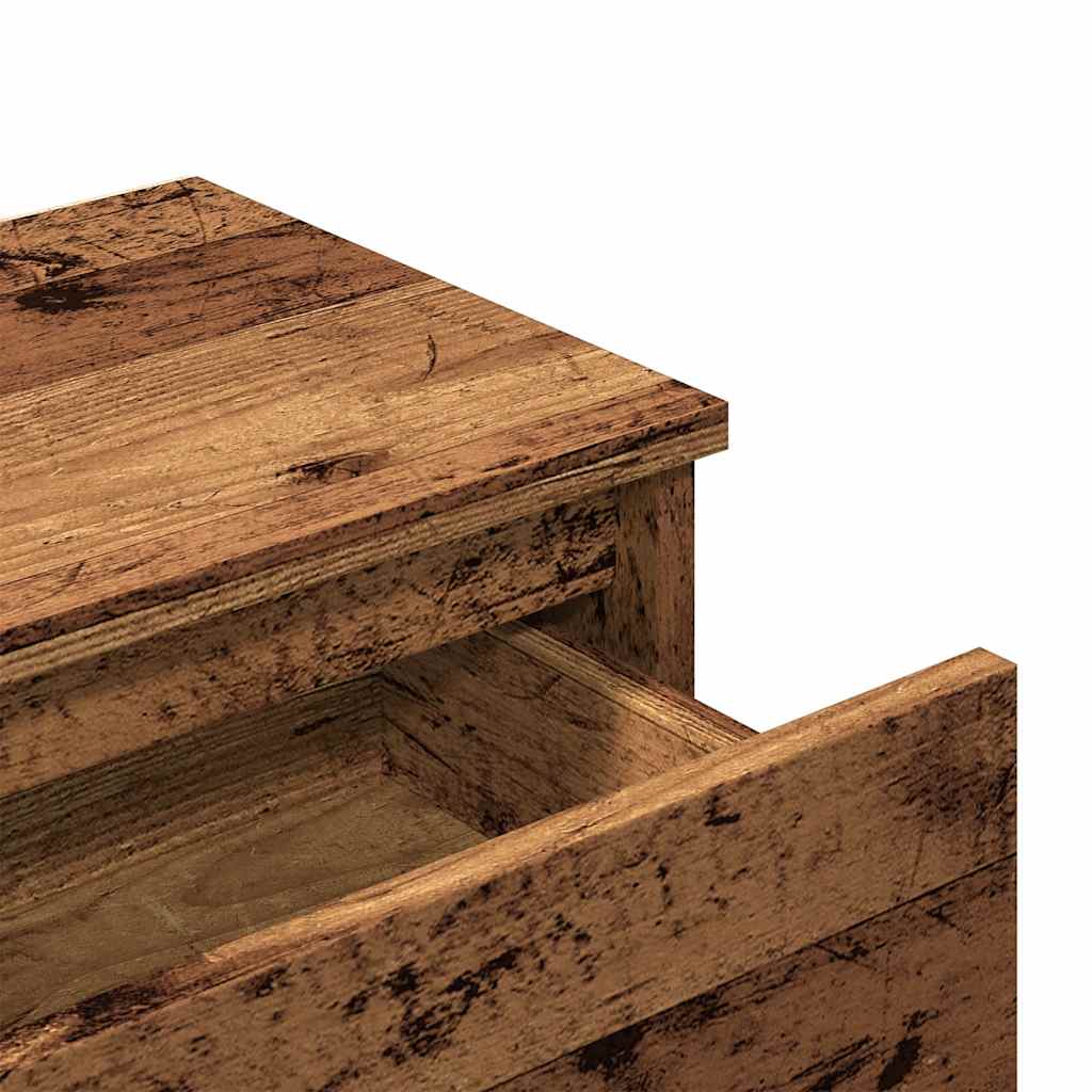Comodino Legno Antico 40x30x39 cm in Legno Multistrato - homemem39