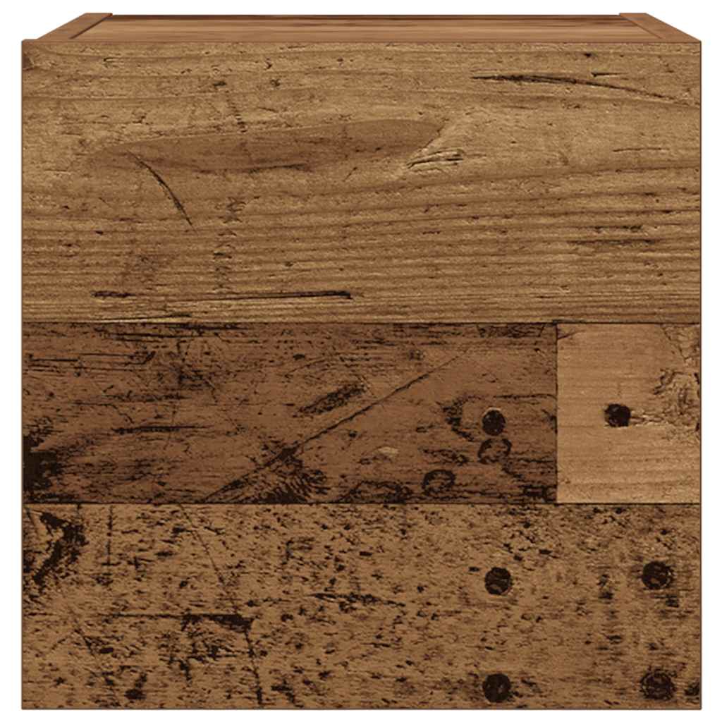 Mobili Porta TV a Parete 2pz Legno Antico 30,5x30x30 cm