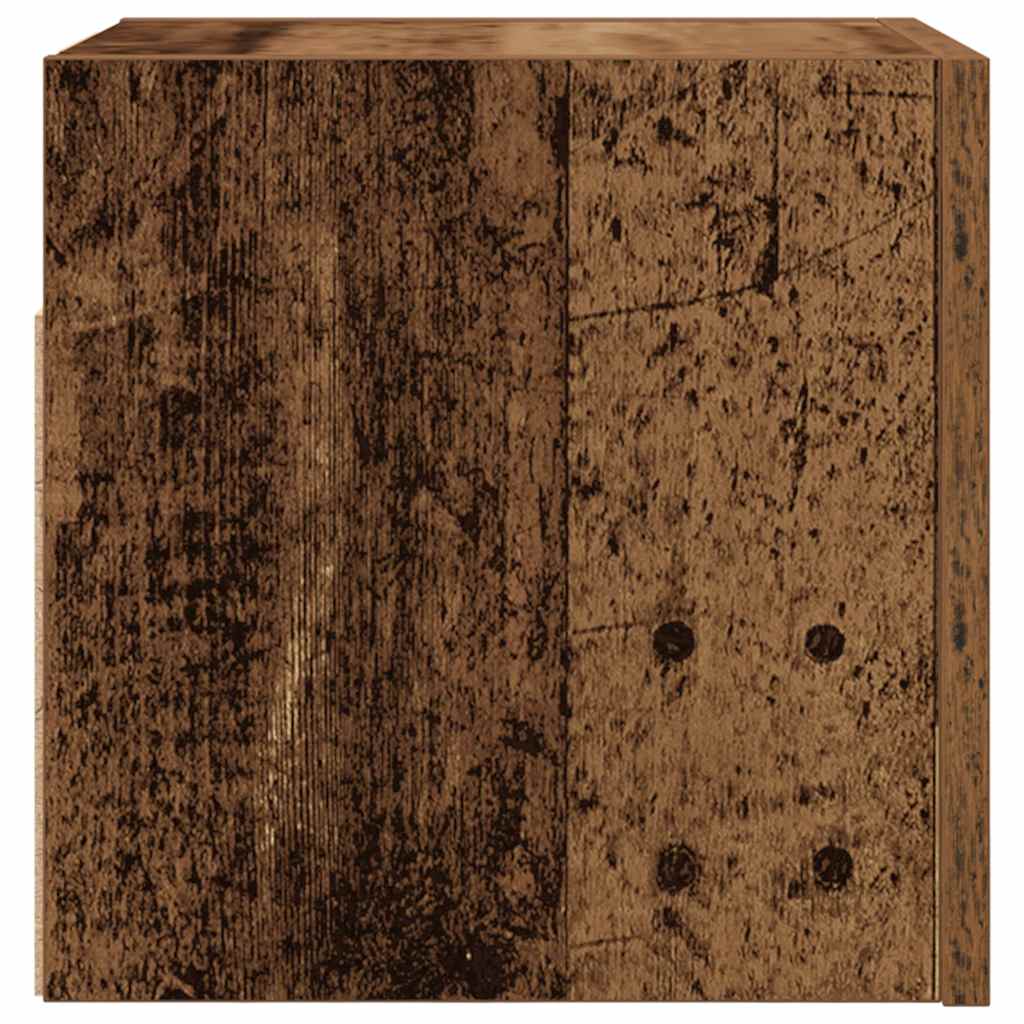 Mobili Porta TV a Parete 2pz Legno Antico 30,5x30x30 cm