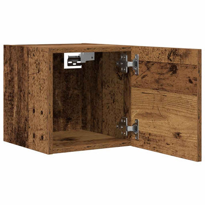 Mobili Porta TV a Parete 2pz Legno Antico 30,5x30x30 cm | homemem39