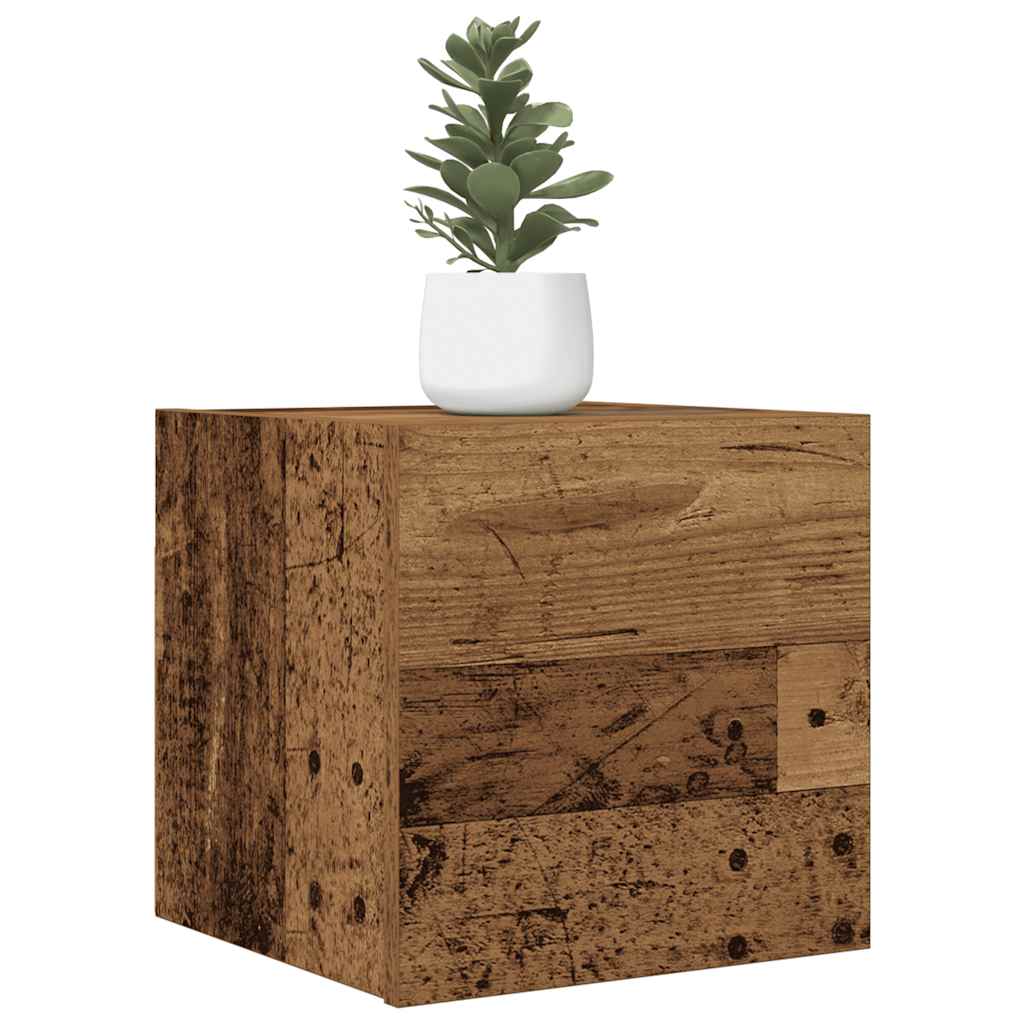 Mobili Porta TV a Parete 2pz Legno Antico 30,5x30x30 cm - homemem39