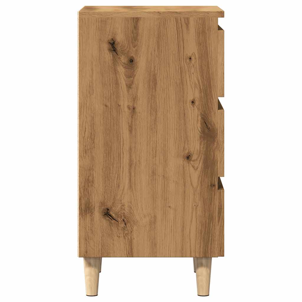 Comodino Rovere Artigianale 40x35x69 cm in Legno Multistrato - homemem39