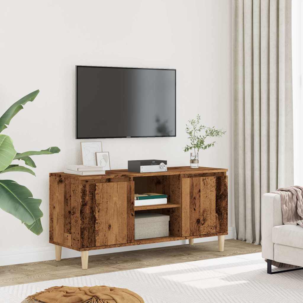 Mobile Porta TV Legno Antico 102x35x50 cm in Legno Multistrato - homemem39