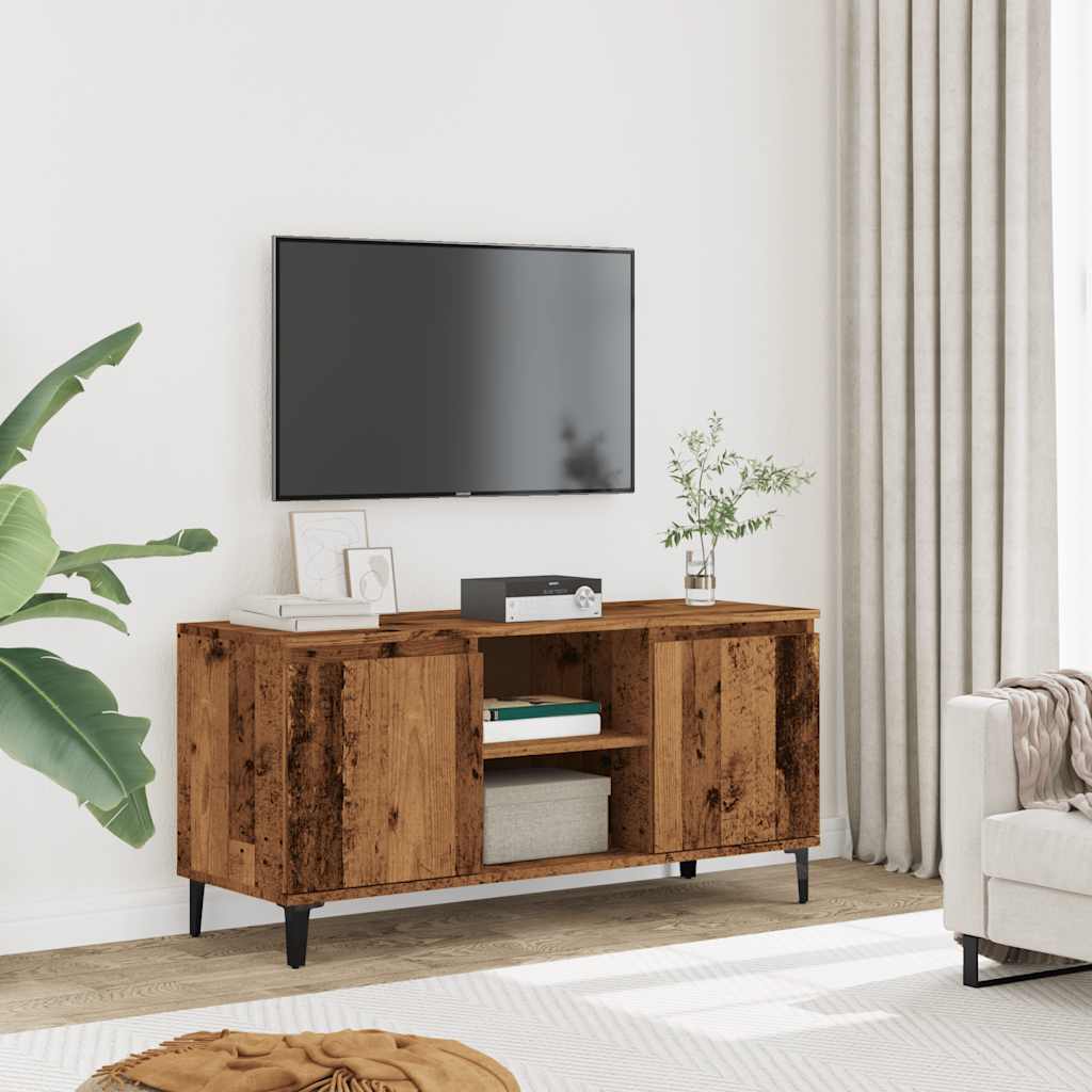 Mobile Porta TV Legno Antico 102x35x50 cm in Legno Multistrato - homemem39