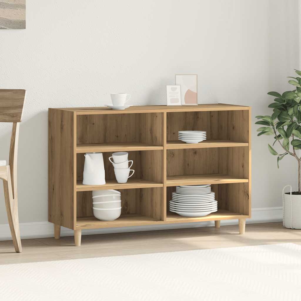 Credenza Rovere Artigianale 103,5x35x70 cm in Truciolato | homemem39