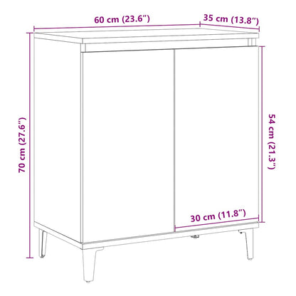 Credenza Rovere Artigianale 60x35x70 cm in Legno Multistrato - homemem39