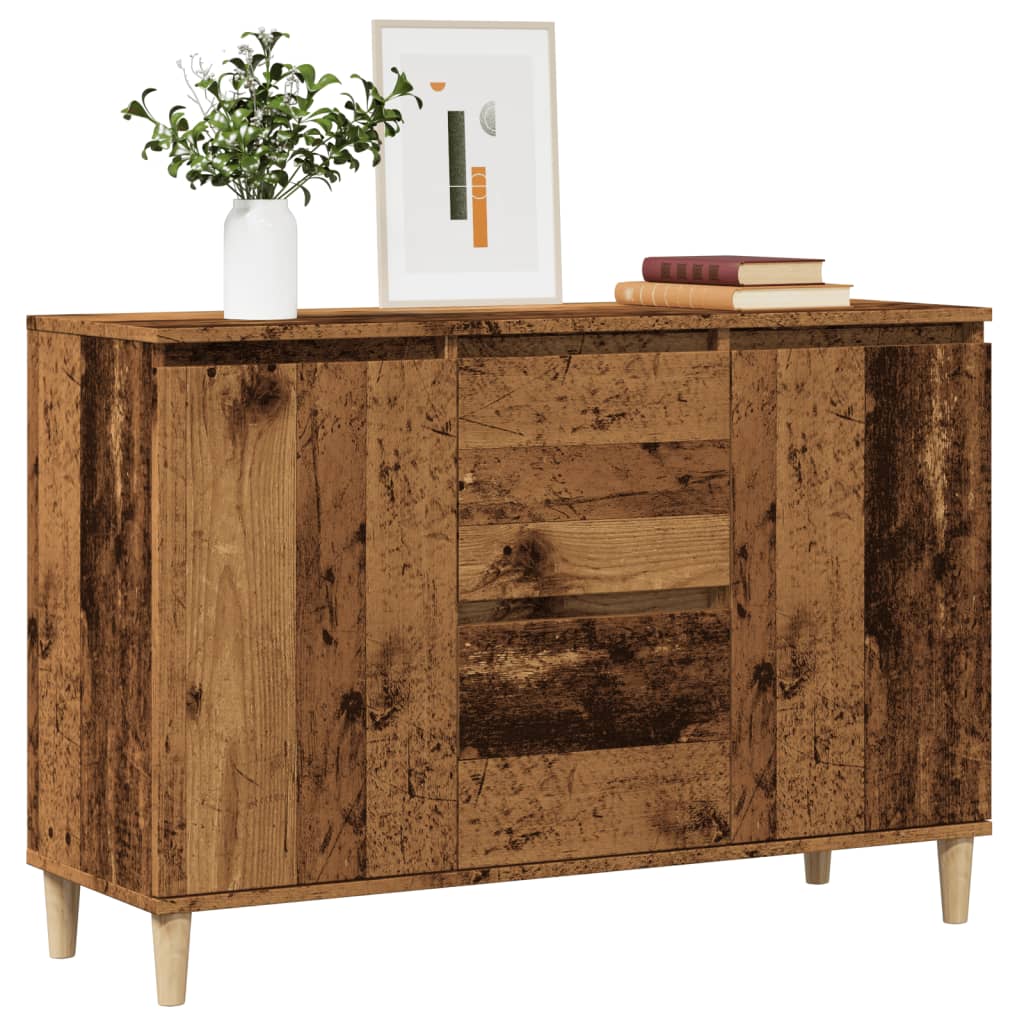 Credenza Legno Antico 102x35x70 cm in Legno Multistrato - homemem39