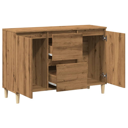Credenza Rovere Artigianale 102x35x70 cm in Legno Multistrato - homemem39