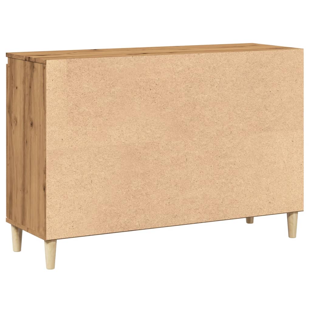 Credenza Rovere Artigianale 102x35x70 cm in Legno Multistrato - homemem39