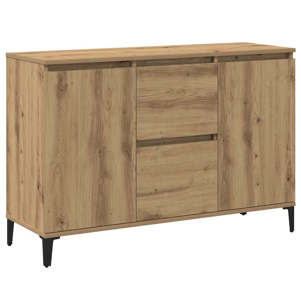 Credenza Rovere Artigianale 102x35x70 cm in Legno Multistrato - homemem39