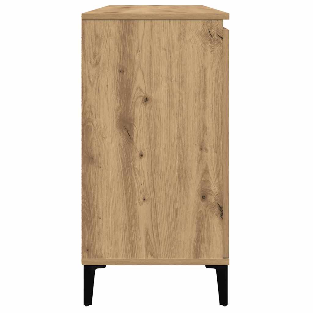 Credenza Rovere Artigianale 102x35x70 cm in Legno Multistrato - homemem39