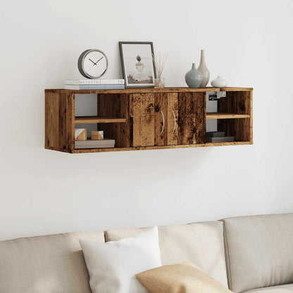 Armadietto a Muro Legno Vecchio 101x30x29 cm in Truciolato | homemem39