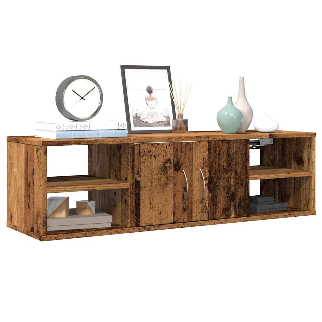 Armadietto a Muro Legno Vecchio 101x30x29 cm in Truciolato | homemem39