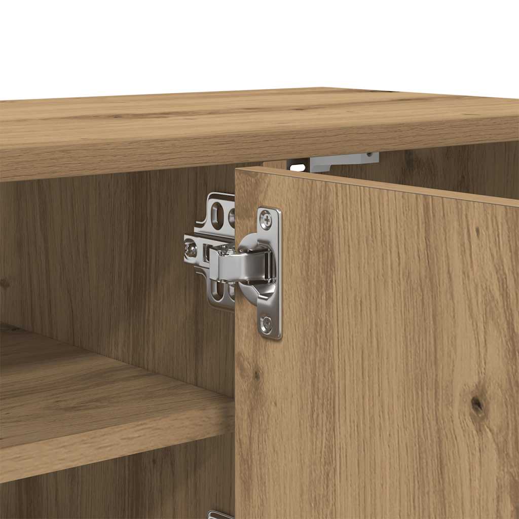 Armadietto a Muro Rovere Artigianale 101x30x29 cm in Truciolato