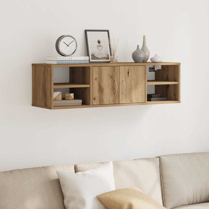 Armadietto a Muro Rovere Artigianale 101x30x29 cm in Truciolato