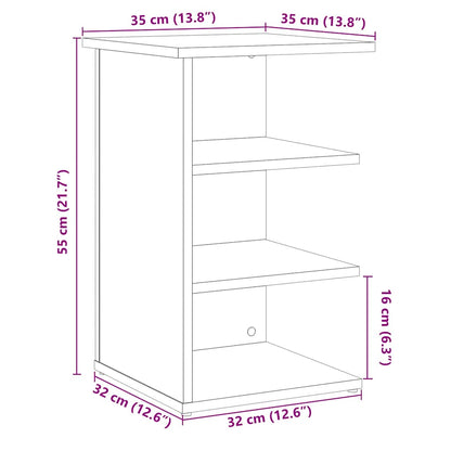 Credenza Rovere Artigianale 35x35x55 cm in Legno Multistrato | homemem39
