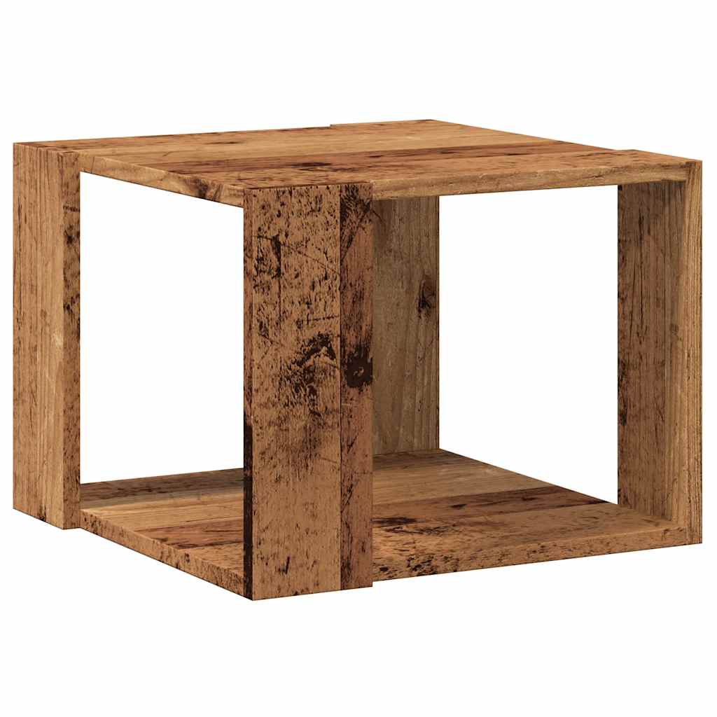 Tavolino da Salotto Legno Vecchio 40x40x30 cm Legno Multistrato | homemem39
