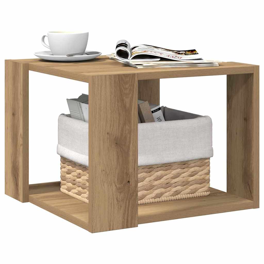 Tavolino Salotto Rovere Artigianale 40x40x30 cm in Truciolato