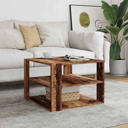 Tavolino da Salotto Legno Vecchio 58x58x40 cm Legno Multistrato | homemem39