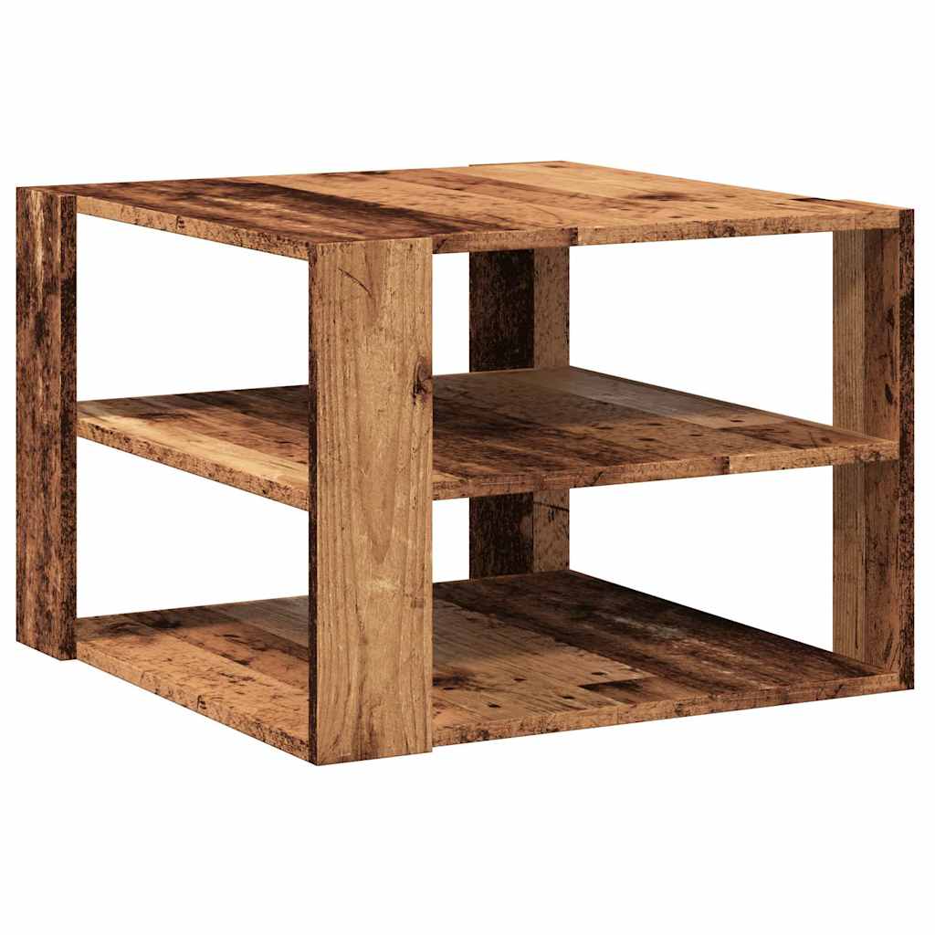 Tavolino da Salotto Legno Vecchio 58x58x40 cm Legno Multistrato | homemem39