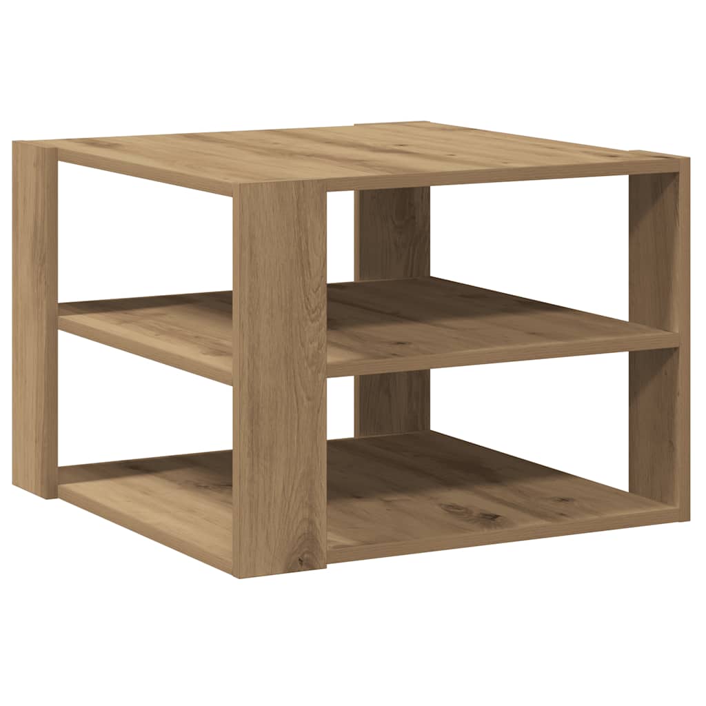 Tavolino Salotto Rovere Artigianale 58x58x40 cm in Truciolato | homemem39