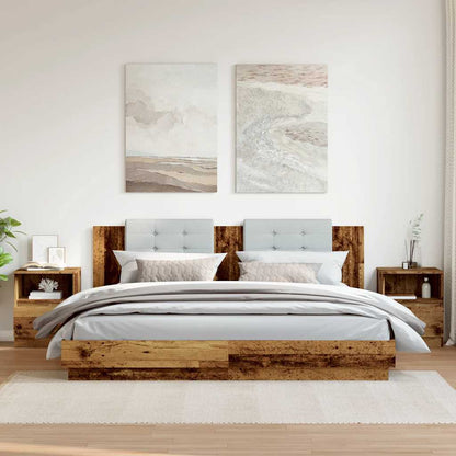 Comodini 2 pz Legno Antico 40x40x50 cm in Legno Multistrato - homemem39