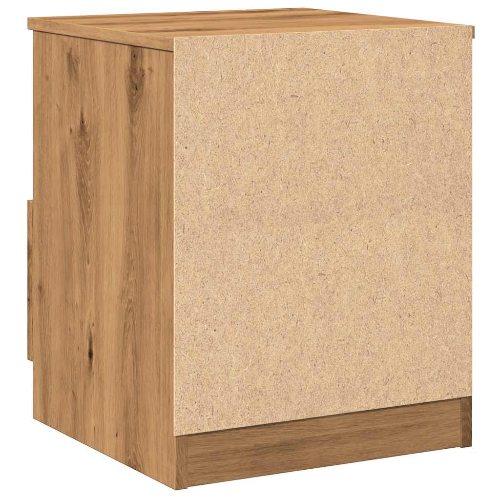 Comodino Rovere Artigianale 40x40x50 cm in Legno Multistrato - homemem39