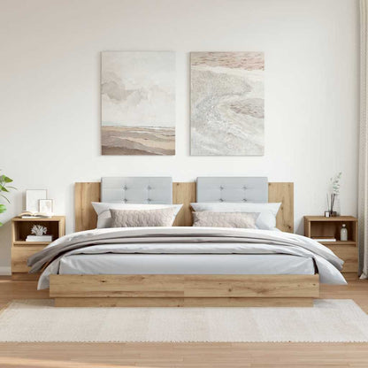 Comodini 2 pz Rovere Artigianale 40x40x50 cm Legno Multistrato - homemem39